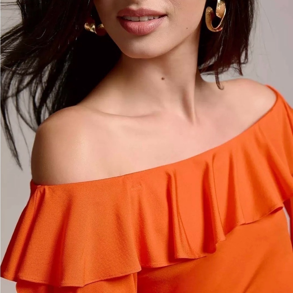 Anthropologie Off-The-Shoulder Ruffle Top - Picture 9 of 9